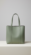 Minimalist Women's Leather Tote With Structured Base